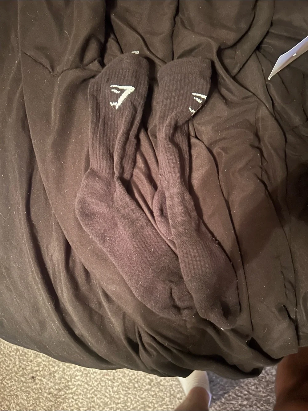 Gymshark black crew socks